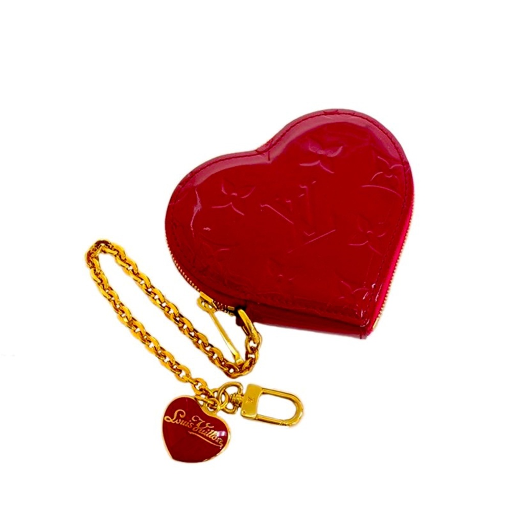Louis Vuitton Red Pomme D'amour Heart Coin Purse